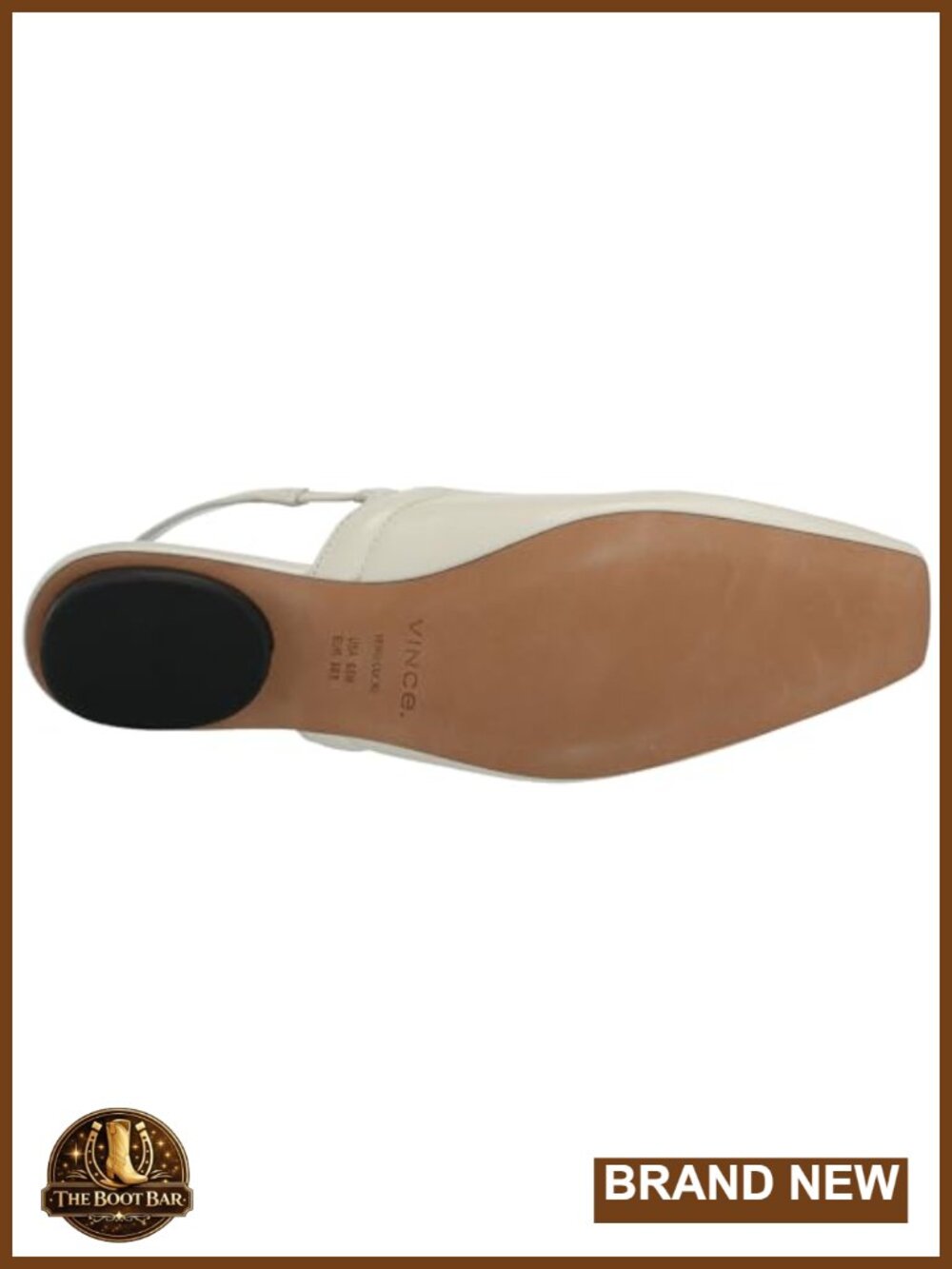 Leather Slingback Mary Jane Square Toe Flats - Picture 3 of 6